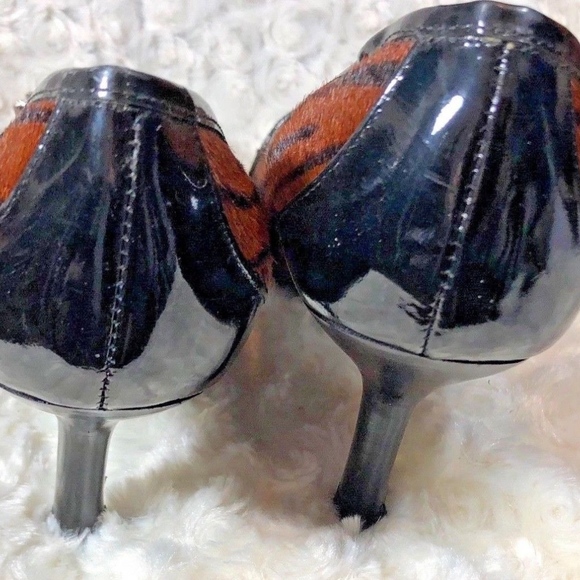 Vaneli Van Eli Womens Sz 9.5 M Black Brown Animal - Picture 4 of 5